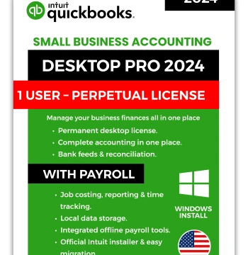 QuickBooks Desktop Pro 2024 - 1 User - Windows