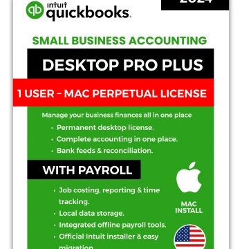 QuickBooks Desktop Pro Plus 2024 - 1 User - Mac